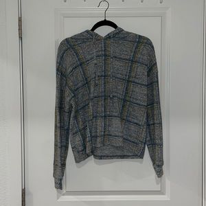 Long sleeve, plaid hoodie